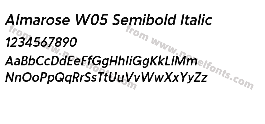 Almarose W05 Semibold ItalicPreview