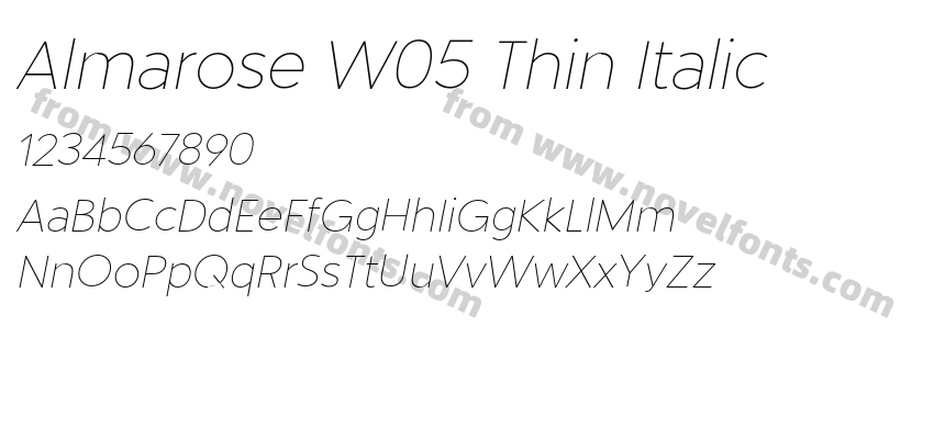 Almarose W05 Thin ItalicPreview