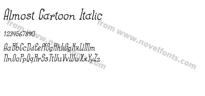Almost Cartoon ItalicPreview