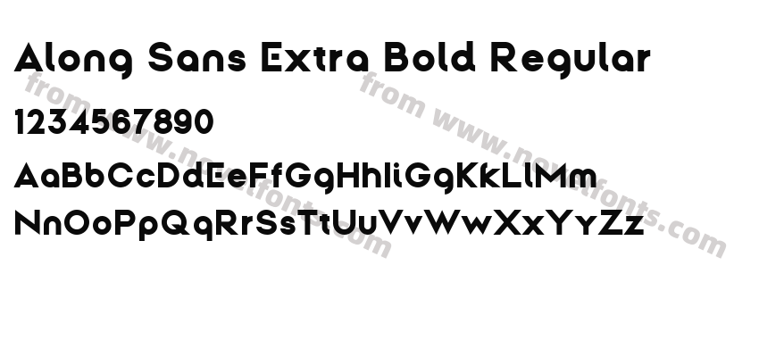 Along Sans Extra Bold RegularPreview