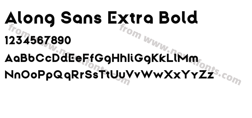 Along Sans Extra BoldPreview