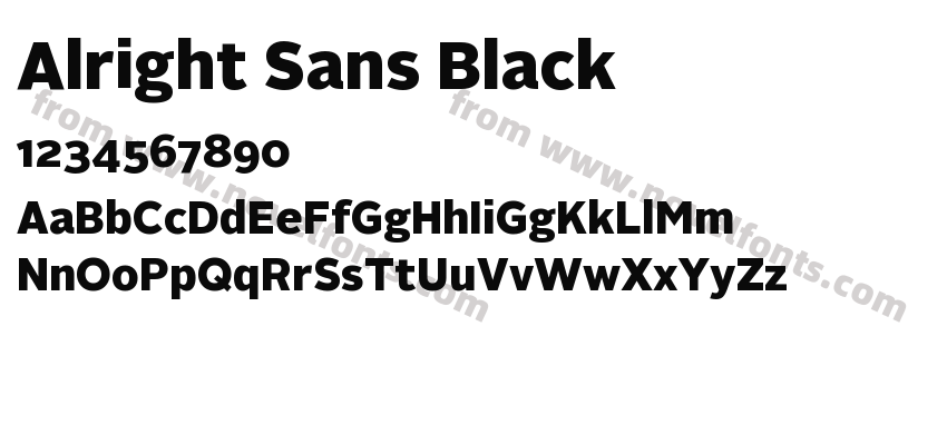 Alright Sans BlackPreview