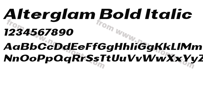 Alterglam Bold ItalicPreview
