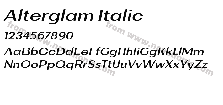 Alterglam ItalicPreview