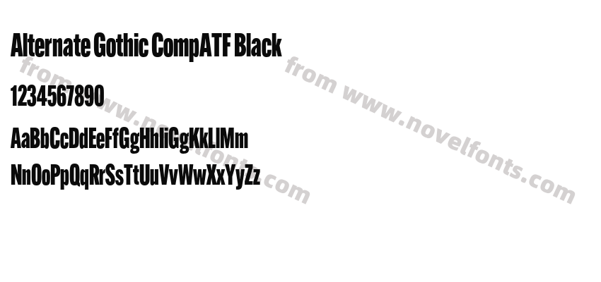 Alternate Gothic CompATF BlackPreview