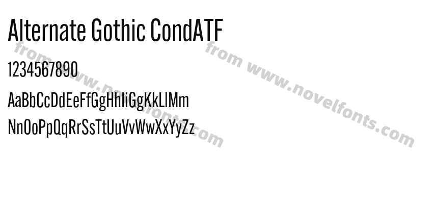 Alternate Gothic CondATFPreview