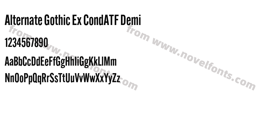 Alternate Gothic Ex CondATF DemiPreview