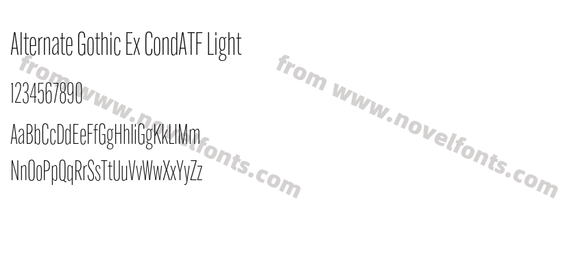 Alternate Gothic Ex CondATF LightPreview