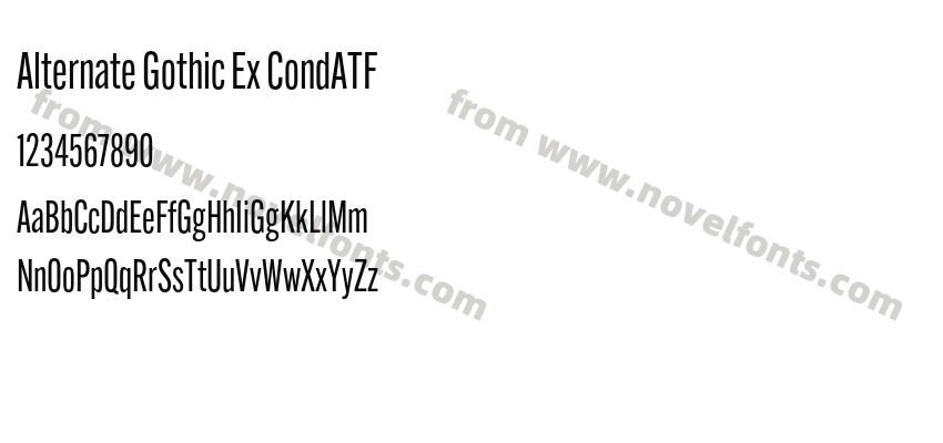 Alternate Gothic Ex CondATFPreview