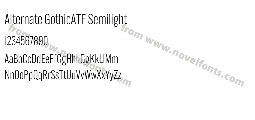 Alternate GothicATF SemilightPreview