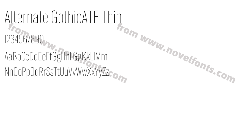 Alternate GothicATF ThinPreview