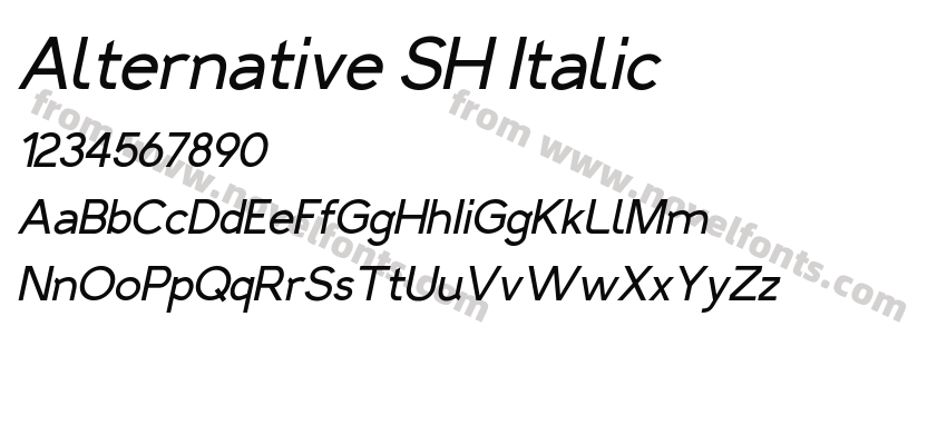 Alternative SH ItalicPreview