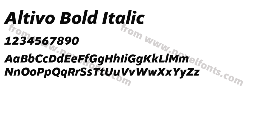 Altivo Bold ItalicPreview