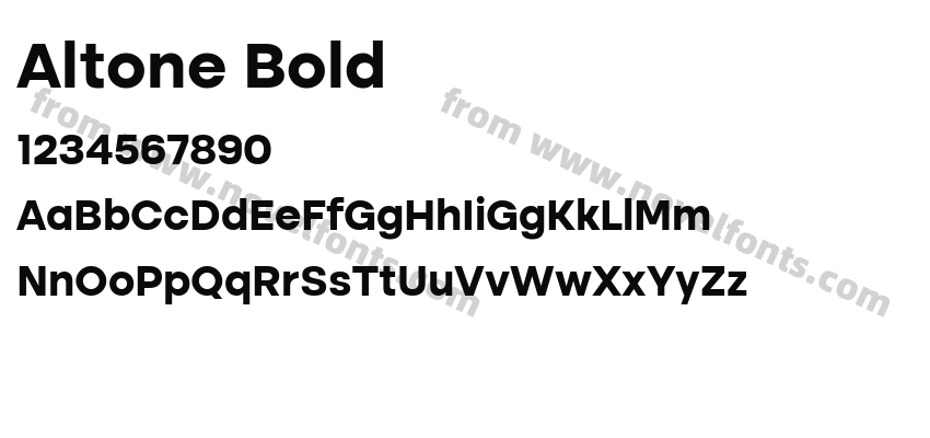 Altone BoldPreview