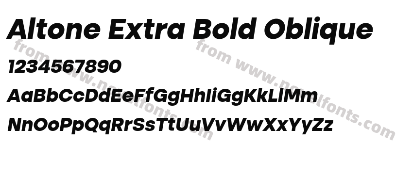 Altone Extra Bold ObliquePreview