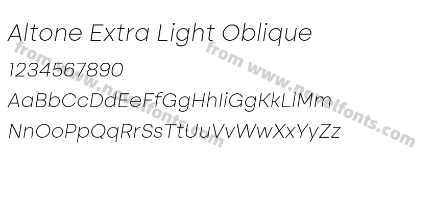 Altone Extra Light ObliquePreview