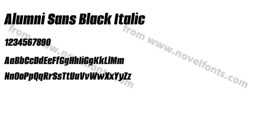 Alumni Sans Black ItalicPreview