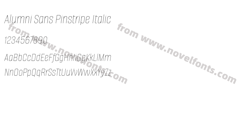 Alumni Sans Pinstripe ItalicPreview