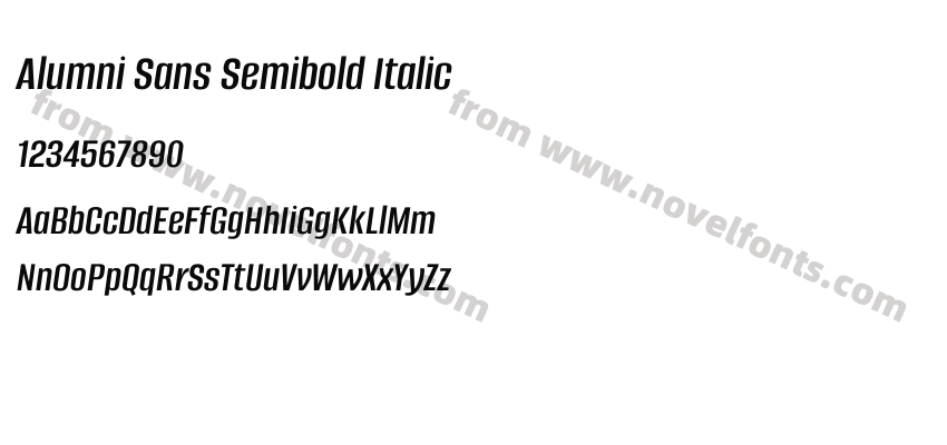 Alumni Sans Semibold ItalicPreview