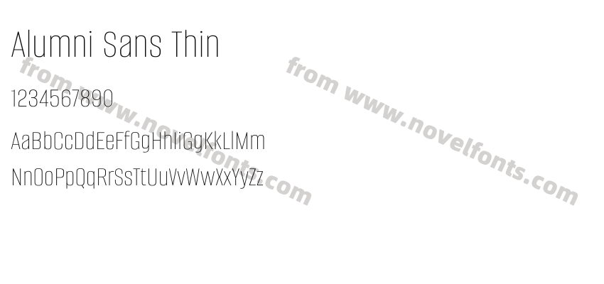 Alumni Sans ThinPreview