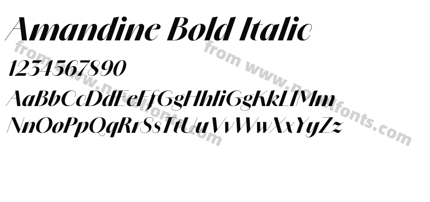 Amandine Bold ItalicPreview