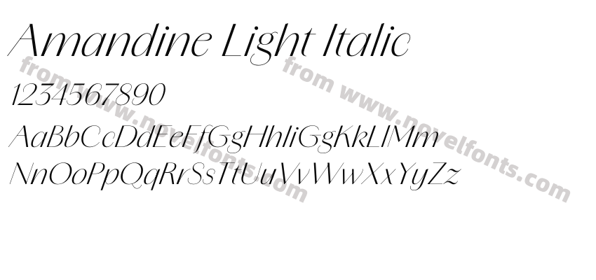 Amandine Light ItalicPreview