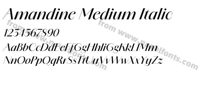 Amandine Medium ItalicPreview