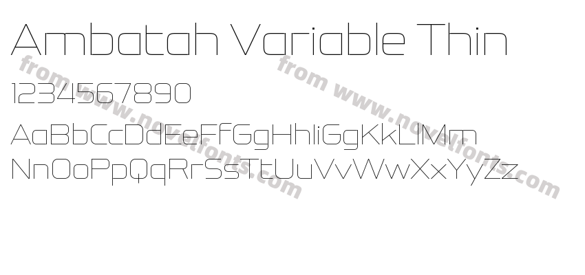Ambatah Variable ThinPreview