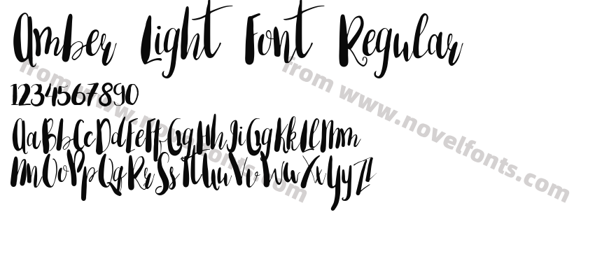 Amber Light Font RegularPreview