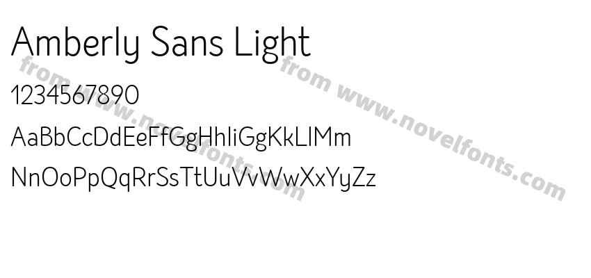Amberly Sans LightPreview