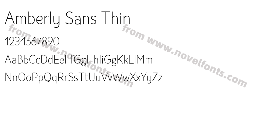 Amberly Sans ThinPreview