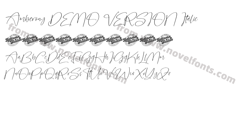 Amberony DEMO VERSION ItalicPreview