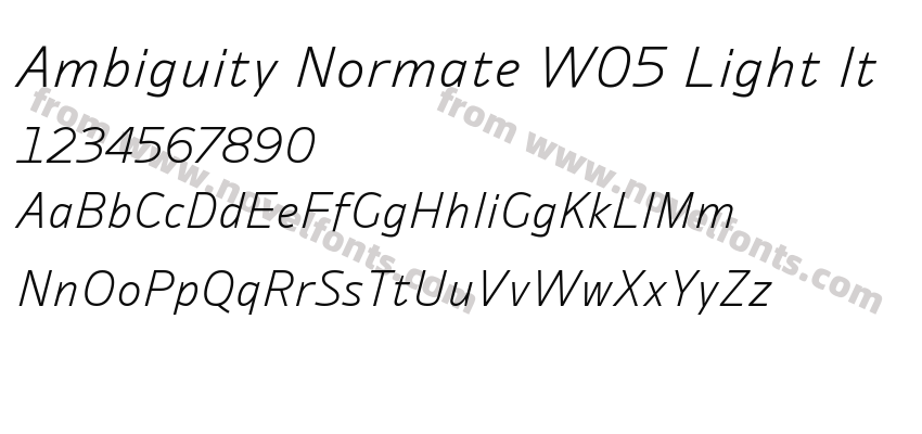 Ambiguity Normate W05 Light ItPreview