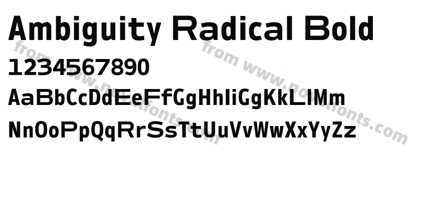 Ambiguity Radical BoldPreview
