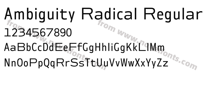 Ambiguity Radical RegularPreview