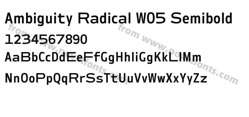 Ambiguity Radical W05 SemiboldPreview