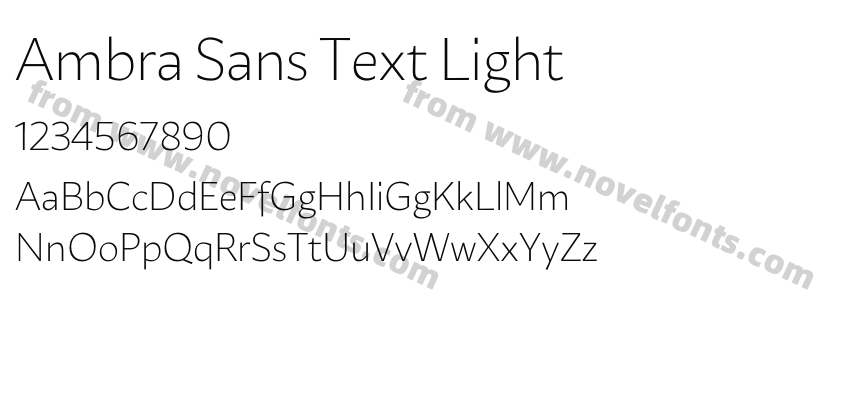 Ambra Sans Text LightPreview