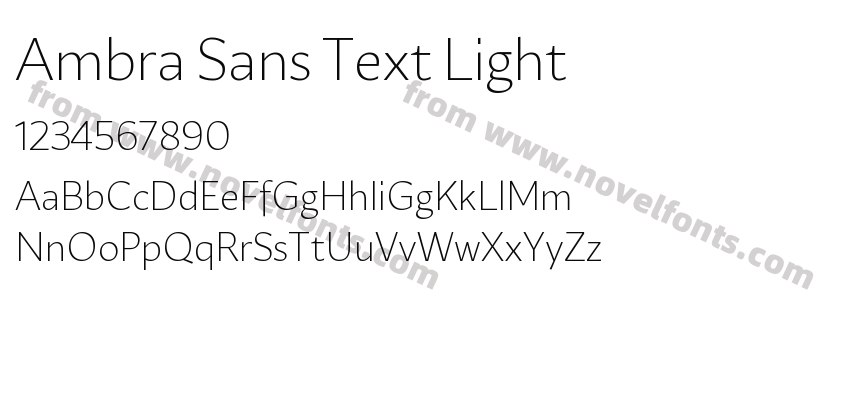 Ambra Sans Text LightPreview