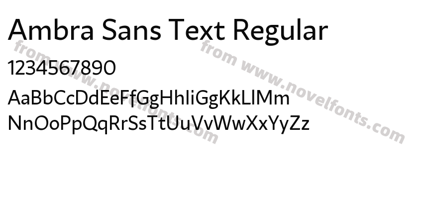 Ambra Sans Text RegularPreview