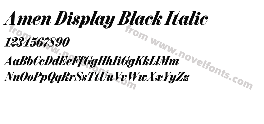 Amen Display Black ItalicPreview