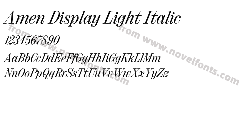 Amen Display Light ItalicPreview