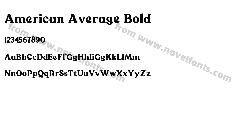 American Average BoldPreview