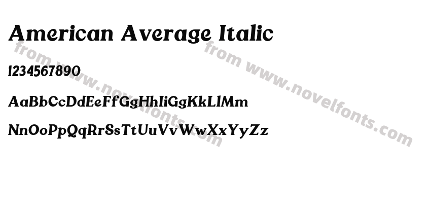 American Average ItalicPreview