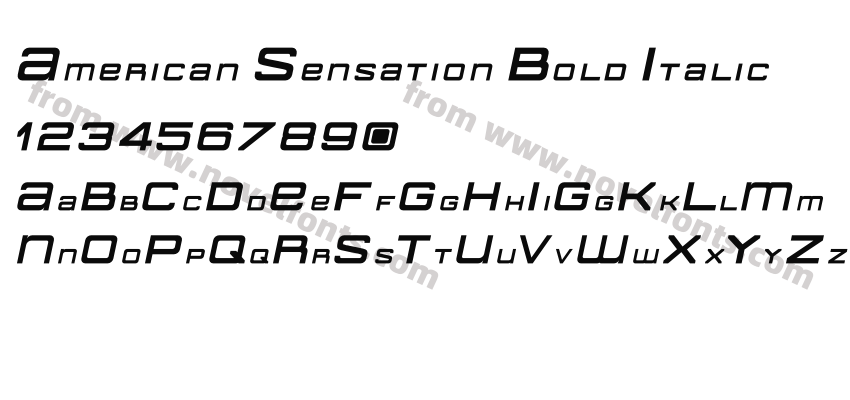 American Sensation Bold ItalicPreview