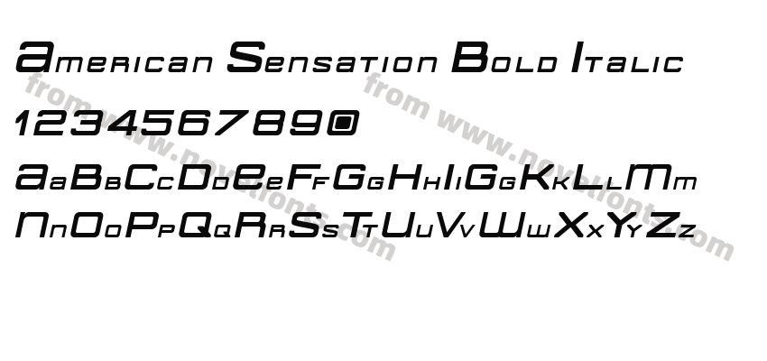 American Sensation Bold ItalicPreview