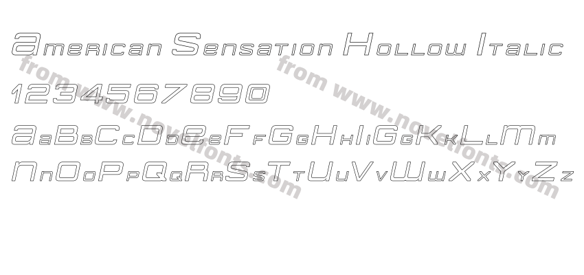 American Sensation Hollow ItalicPreview