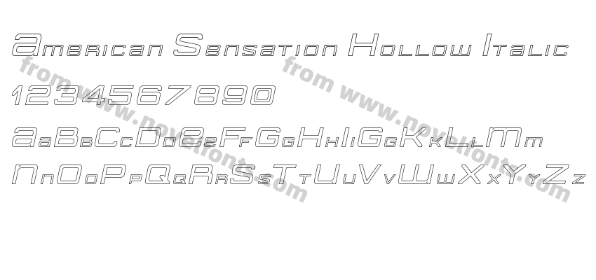 American Sensation Hollow ItalicPreview