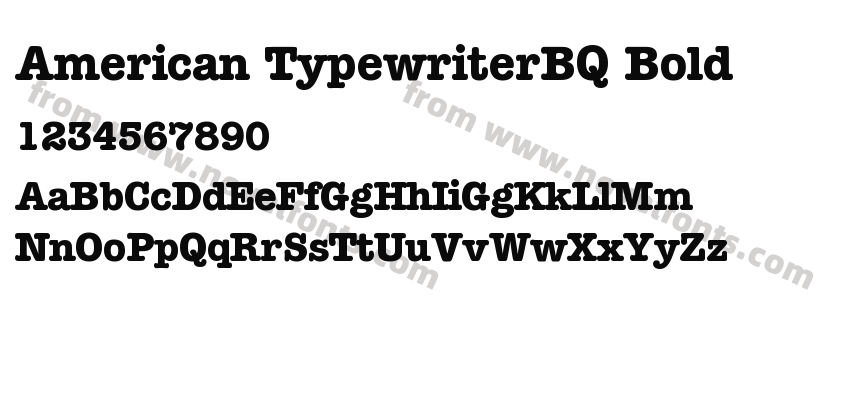 American TypewriterBQ BoldPreview