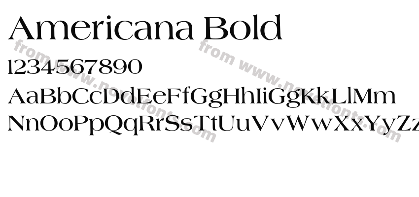 Americana BoldPreview