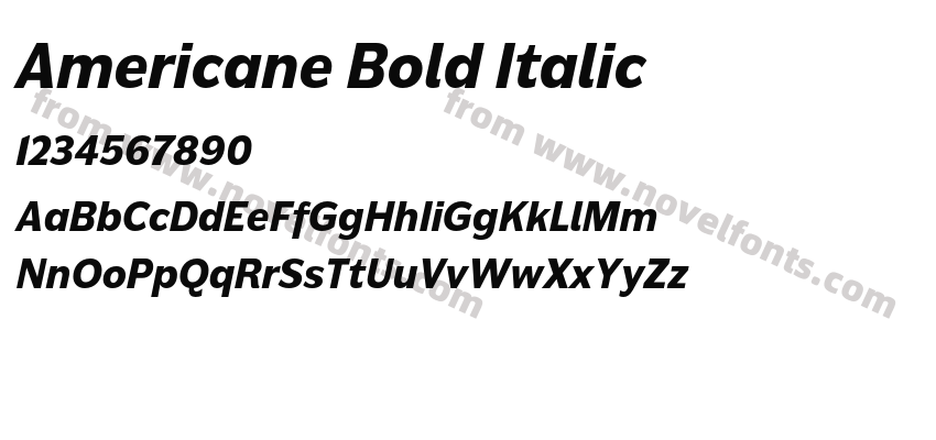 Americane Bold ItalicPreview